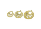 Personalized  Oval Charm, Raw Brass Oval Shaped Charms With 1 Loop, Sun Charms, Findings (20/25/30x0.60mm) SMP3095