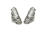 Silver Boho Ring, Antique Silver Plated Brass Adjustable Boho Rings N0142 H0322