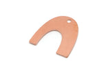 U Shaped Charm, 6 Raw Copper U Shaped Charms With 1 Hole, Findings (20x19x0.80mm) SMP2897