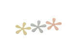 Custom Flower Charms for Jewelry Making, Personalized Brass, Copper, Stainless Steel Flower Blank (25x26mm) SMP3138