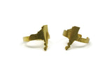 Brass State Ring, 2 Raw Brass Adjustable Idaho State Rings N0077