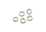 6mm Jump Ring, 50 Antique Silver Plated Brass Jump Ring Connectors Findings (6x1.2mm) A0367