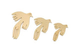 Brass Bird Charm, Raw Brass Bird Charms, Charm Pendants, Earring Findings (20/25/30x0.60mm) SMP2946