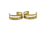 Brass Chevron Cuff - Raw Brass Chevron Cuff Bracelet Bangles (152x15x0.80mm) Brc025