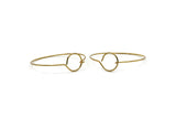 Elegant Thin Cuff, 4 Raw Brass Wire Bracelet Bangle Brc139