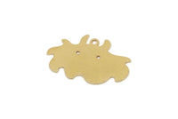 Brass Charm, 6 Raw Brass, Brass Pendants, Charm Pendants, Brass Charms With 1 Loop (16x25x0.60mm) SMP2721