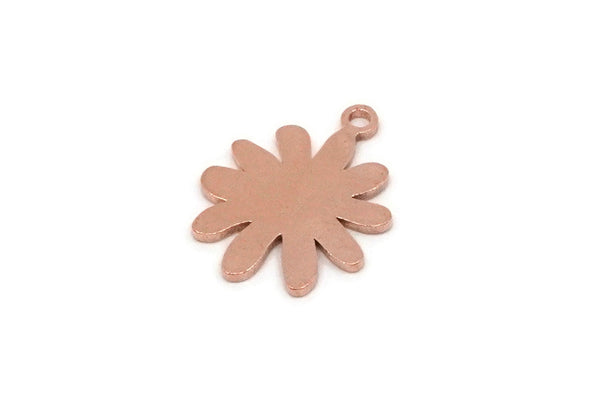 Copper Cloud Charm, 10 Raw Copper Cloud Shaped Charms With 1 Loop, Earring Charms (16x12x0.80mm) SMP2904
