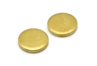 Brass Circle Blank, 6 Raw Brass Round Blanks (18x3mm) Y209