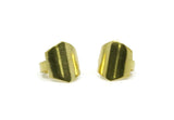 Brass Hexagon Ring, 2 Raw Brass Adjustable Hexagon Rings N0114