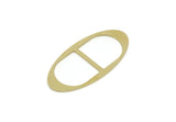 Brass Oval Charm, Raw Brass Oval Charms, Earring Charms, Geometric Findings (52x25x1mm) SMP3198