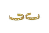 Brass Zigzag Cuff, Raw Brass Zigzag Cuff Bracelet Blank Bangles Without Holes (10x145x1mm) BRC124