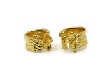 Brass Ethnic Ring, Raw Brass Adjustable Ring Setting N0156