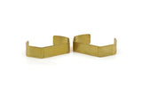 Brass Cuff - 2 Raw Brass Cuff Bracelet Blank Bangles (145x15x1mm) Brc069