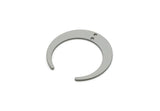 Steel Moon Charm, Stainless Steel Crescent Moon Charms With 2 Holes, Pendants, Earrings, Findings (27x26x5x0.80mm) D0610