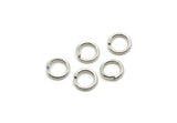 8mm Jump Ring, 50 Antique Silver Plated Brass Jump Rings (8x1.2mm) A0368