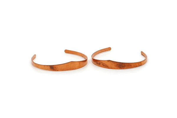 Copper Chevron Cuff - 2 Raw Copper Bracelet Stamping Blank Cuffs (4to10x145x1mm) BRC071