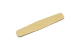 Brass Stamping Bar, 4 Raw Brass Rectangle Blanks, Findings (58x12x0.80mm) SMP3009