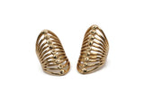 Gold Cage Ring, Gold Plated Brass Adjustable Cage Rings N0015 Q0224