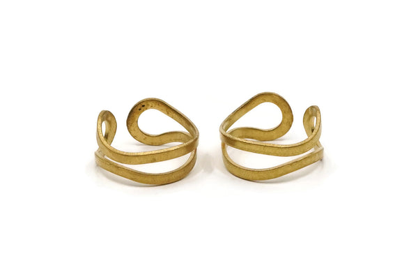 Brass Ring, Raw Brass Adjustable Rings BS 2024