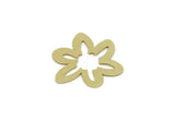 Brass Flower Charm, Raw Brass Flower Charms, Earring Charms, Findings (25x22x0.60mm) SMP3223