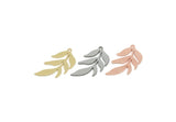 Custom Leaf Charms for Jewelry Making, Personalized Brass, Copper, Stainless Steel Branch Pendant With 1 Loop, Nature (25x14mm) SMP3146