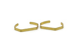 Brass Cuff Blank - Raw Brass Cuffs, Bracelets With 4 Edges (145x6x1mm) Brc065