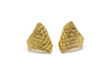 Brass Ring, Raw Brass Adjustable Fish Scale Rings (30mm) E411