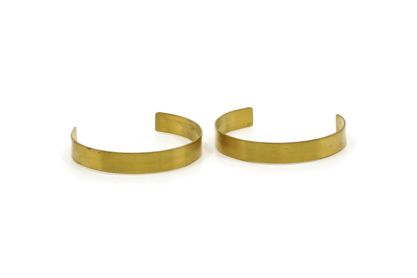 Brass Bracelet Blank - 2 Raw Brass Cuff Bracelet Bangles Without Holes (10x145x0.80mm) Brc043
