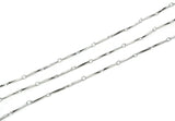 Silver Chain, Solder Chain, 1 Meter - 6.6 Feet Silver Tone Soldered Chain (13x1.5mm Apx) - W55 BS 1359