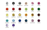 Brass Stud Earrings, 8 Emerald Crystal Rhinestone Beads Brass Stud Earrings Brass Setting for SS24 - 5.3mm SS24 N0678