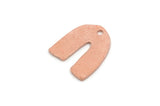 U Shaped Charm, 8 Raw Copper U Shaped Charms With 1 Hole, Findings (14x12x0.80mm) SMP2896