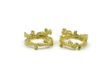 Smooth Band Ring, Raw Brass Smooth Band Wide Ring Settings N0050