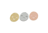 Customized Charm, For Jewelry Making Brass/Steel/Copper Geometric Shaped Face Charm With 1 Hole, Personalized Jewelry (25x19mm) SMP3178