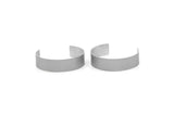 Steel Cuff Bracelet, 2 Stainless Steel Cuff Bracelets (15x140x0.8mm) BRC191