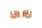 Copper Chevron Ring - 5 Raw Copper Chevron Adjustable Ring Settings - 16-17mm / 23 Gauge Mn90