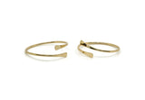 Gold Cuff, Gold Plated Brass Cuff, Bracelet Bangle Q0352