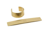 Brass Bracelet - Raw Brass Cuff Bracelet Blank Bangle (156x25x0.80mm) Brc018