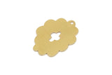 Brass Cloud Charm, 6 Raw Brass Cloud Shaped Charms With 1 Loop, Earring Charms, Findings (25x19x0.60mm) SMP2716