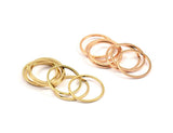 Gold / Rose Gold Connector, 12 Rose Gold - Gold Plated Brass Circle Connectors, Rings (16x1x1mm) BS 1098 Q0017