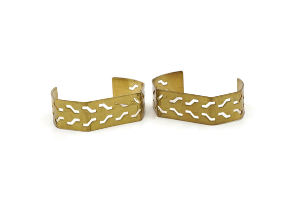 Brass Pentagon Bracelet - Raw Brass Cuff Bracelet Blank Bangles, Pentagon (140x20x1mm) Brc102