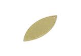 Brass Marquise Charm, 12 Raw Brass Oval Shaped Charms With 1 Hole (24x9x0.80mm) SMP3042