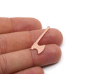 Copper Axe Charm, 8 Raw Copper Axe Charms With 1 Loop, Earring Charm, Axe Findings (31x11x0.80mm) SMP2827