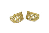 Brass Ring Settings, 2 Raw Brass Adjustable Duke Rings N0020