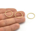 20mm Circle Connector, 50 Raw Brass Circle Connectors (20x0.80mm) BS 1107 E344