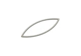 Steel Marquise Ring, Stainless Steel Marquise Ring, Connector, Charms (41x16x0.80mm) SMP3362