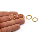 Gold Circle Connector,  Gold Plated Brass Circle Rings 16 - 17 - 19 - 20mm N0265 Q0169