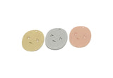 Customized Charm, For Jewelry Making Brass/Steel/Copper Geometric Shaped Face Charm With 1 Hole, Personalized Jewelry (25x20mm) SMP3184