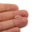 Copper Sun Charm, 4 Pieces Raw Copper Sun Charms With 1 Hole, Earring Charms, Findings (10x15x0.80mm) SMP2845