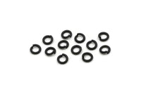6mm Jump Ring - 50 Oxidized Black Brass Jump Ring Connectors Findings (6x1.2mm) A0367