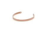 Copper Bangle, Raw Copper Adjustable Bracelet Cuff With 2 Holes (136x4x0.80mm) SMP3247